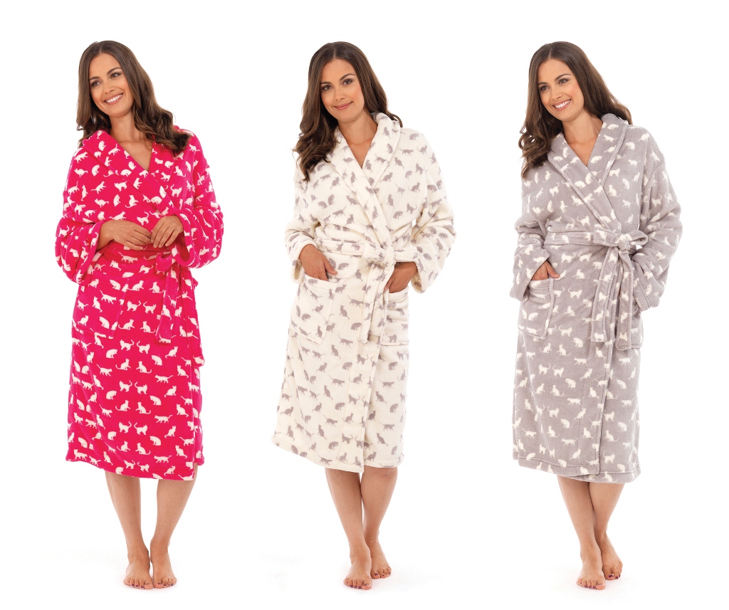 WOMENS FULL LENGTH FLEECE BATH ROBE DRESSING GOWN HOUSECOAT BELT ... WOMENS FULL LENGTH FLEECE BATH ROBE DRESSING GOWN HOUSECOAT BELT ...
